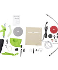 Components of Powerful 1380W Lapidary Saw with Adjustable Speed, Rock Polisher And Cutter, power cord and protective cover.