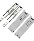 5 Inch Full Extension Drawer Slides, Side Mount Steel Sliding Guides for Kitchen Cabinets and Wardrobe Drawers, Quiet Glide, 100mm Travel