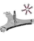 Washer Flange Shaft Assembly For Samsung Washers Replacement Kit 6 Pack Spider Spinner Shaft with bolts visible