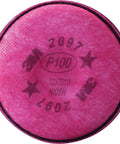 2097 P100 Particulate Filter For 5000 6000 6500 7000 Series Respirators shown in pink color