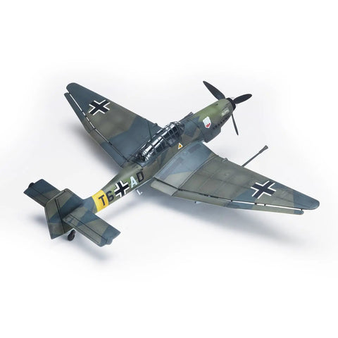 Stuka Ju 87G One Tank Buster Model Kit For WWII Aircraft Nerds And Hobbyists With 54 Pieces Pilot And Co Pilot Figures