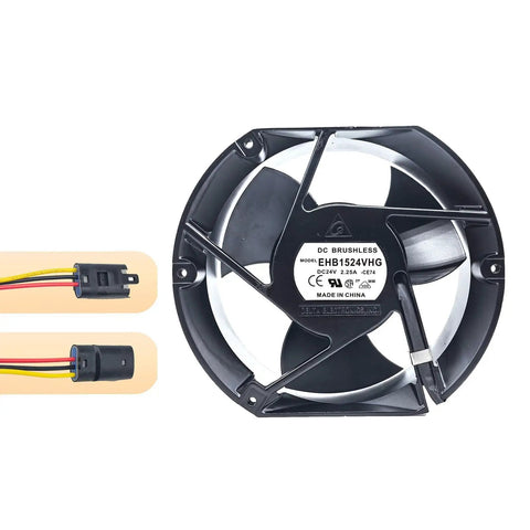 172mm Server Rack Fan With 3 Wire Waterproof Interface 24V Inverter Fan 172mm By 150mm By 51mm Dual Ball Bearing Ventilator