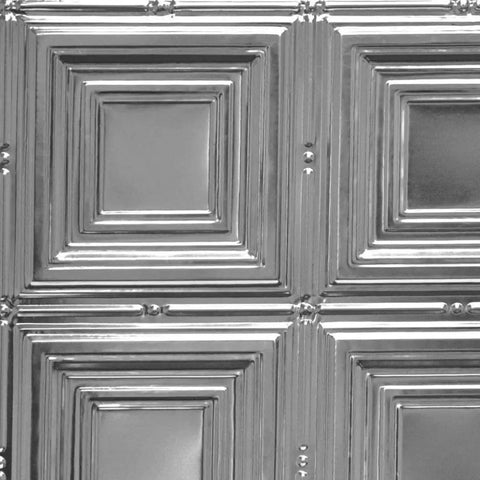 Close-up of Drop In Tin Plated Steel Wall And Ceiling Dope Pattern Panels 2x2 Ft Unfinished 12 Pack For Fifteen Sixteenth Inch Grid