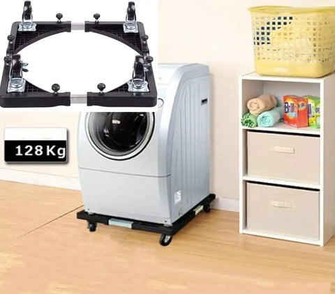 Adjustable Washing Machine Base And Telescoping Furniture Dolly With Four Rubber Wheels Swivel Locking Casters Fits 16 To 22 Inches For Dryer