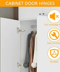Stainless Steel Cabinet Door Hinges With Damper Buffer Soft Close Quiet Concealed Wardrobe Hinges installed in closet