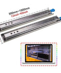 Heavy Duty Ball Bearing Drawer Slides Pair 12-40 inch steel cabinet rails showing smooth glide mechanism.