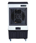 Portable Evaporative Air Cooler With 3 Adjustable Speeds And 8 Ice Packs For Fast Swamp Cooling In Bedrooms Or Offices, front view.