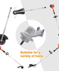 Replacement Gearbox Assembly 25mm Diameter Square Hole for Echo String Trimmer and Shindaiwa compatible parts displayed with tools