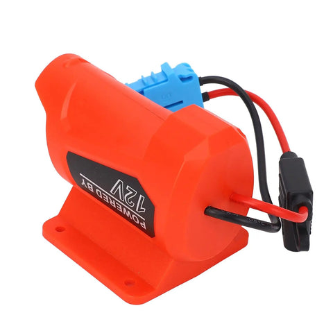 18V Battery Adapter Conversion Kit with 12AWG Wire and 40A Fuse for RC Cars, Riding Toys, and Robotics, easy disconnect feature.