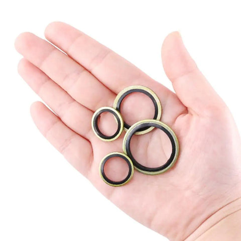 Heavy Duty Dowty Bonded Seal Washer Set For Metric M6 To M24 180-Piece Oil Seal Washer Assortment Kit held in hand