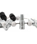 Nuts And Bolts Thread Checker Kit With 26 Male And Female Gauges For SAE Metric Threads shown with close-up of threaded gauges