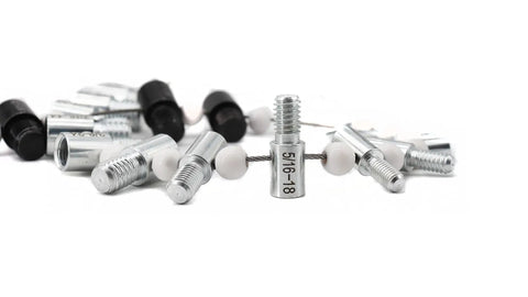 Nuts And Bolts Thread Checker Kit With 26 Male And Female Gauges For SAE Metric Threads shown with close-up of threaded gauges