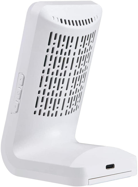 Side view of Real Time NDIR CO2 Detector For Your Home Office Infrared Carbon Dioxide Monitor With Temperature And Humidity Readouts Clock Display Independent Sensor Easy Setup Indoor Air Quality Monitor