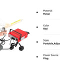 Ready Roll Slick Portable Electric Electrostatic Paint Spray Gun With Five Stage Kit and Heavy Duty Foot Switch in red, metal, adjustable style.