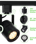 12 Pack LED Track Light Heads 7W H Type Dimmable Ceiling Spotlight 4000K Neutral White 36 Degree Beam Black Rotation Details