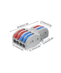 SPL-42/62 Quick Connect Wire Terminals Kit Universal Easy Snap On Quick Connectors, 10 pcs with 3mm holes, flame retardant shell.