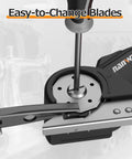 Smooth Cutting Cordless Electric Scissors With Type C Fast Charging High Torque Motor showing easy-to-change blades mechanism.