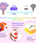 Comparison graphic showing 11000 Piece Fuse Beads Kit With 36 Colors for totally creative crafting with 5mm bead size.