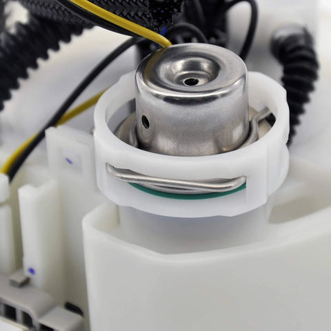 Close-up of Fuel Pump Module Assembly With Sending Unit Fuel Level Sensor Tank Seal And Lock Ring For 2008 2012 Honda Accord Crosstour V6 3.5L FWD 2009 2014 Acura TSX TL V6 3.5L FWD And 2010 2011 2012 Honda Crosstour V6 3.5L FWD showing metallic and plastic components