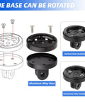 Mountain Bike Computer Mount for Road and Mountain Bikes with aluminum alloy base and vertical or horizontal installation options.