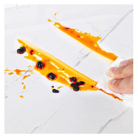 Cleaning a spill on a white surface with Premium 3D Peel And Stick Wallpaper Roll With A Knockout White Brick Look XPE Backing Offers Serious Impact Protection Super Simple Diy Setup Lets You Vibe Up Your Entire Place Instantly Measuring Eighty By Thirty Meters.