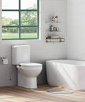 Modern bathroom with Ultra Slim Toilet Bidet Attachment With Dual Detachable Nozzles Self Cleaning Mode Adjustable Water Pressure.