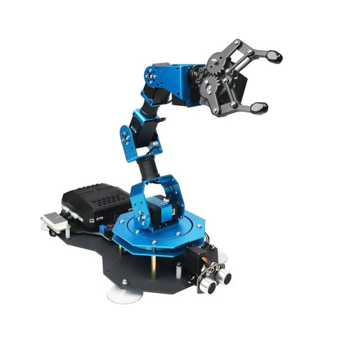 Six DOF Aluminum Robotic Arm Kit With Serial Bus Servo For Scratch And Python Education For Gearheads Inverse Kinematics Multiple Control Methods Self Learning Drawing And Imitation For Creative Coding Projects. 6DOF aluminum robot arm
