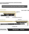 Heavy Duty Drawer Slides With Hella Smooth Slow Close Dampers For Rising Dining Table Lift Mechanism Invisible Pull Out Track 520mm dimensions and specifications diagram