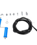 Heavy Duty Drain Auger Attachment For Kitchen Sink And Shower With 5 Meter Cable And Tough Alloy Steel Cutter Head, 5 meter flexible auger with interchangeable cutting heads.