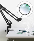 10X LED Magnifying Lamp with Clamp Real Glass Lens 3 Color Modes and Stepless Dimmable Desk Light for DIYers and Repair Pros