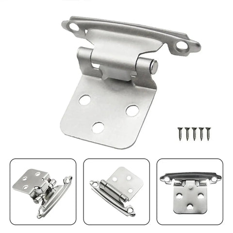 20 Pack Self Closing Cabinet Hinges With Hydraulic Buffer Soft Close Kit For Kitchen Cupboard Overlay Mount close-up view with screws