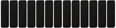 Indoor Stair Treads 7 Inch By 24 Inch Set Of 13 Black Machine Washable Slip Resistant Carpet Treads With Non Slip Rubber Backing For Hardwood Steps