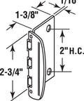 Technical diagram of Flip Action Privacy Door Lock Reversible White Interior Security Lock With Anti Lockout Screw dimensions