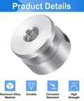 Two Pack Single Groove Pulley Set With 5mm Fixed Bore And 16mm Aluminum Alloy Outer Diameter, Durable Belt Pulley For 4mm PU Round Belts, Includes Hex Wrench For Easy Mounting And Smooth Operation, aluminum alloy pulley close-up