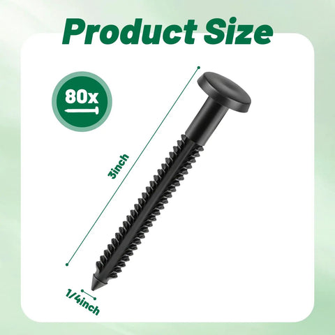 Heavy Duty 80 Pack 3 Inch Vinyl Shutter Fasteners For Home Exterior Repair Uv Shielded And Waterproof Window Pin Hardware size illustration