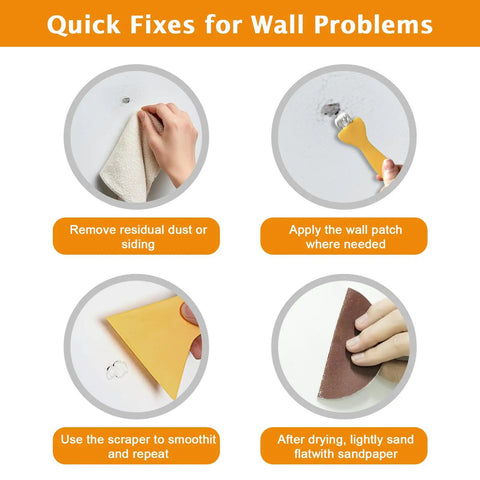 All Purpose Drywall Repair Kit 2 Pack With Scraper Spackle For Holes And Cracks Quick Dry Water Resistant Wall Patch For Plaster And Home Walls Safe Resin Formula No Harmful Ingredients Made For Easy No Mess Repairs