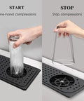 Sleek Countertop Glass Cleaning Machine For Bustling Cafes And Dive Bars Heavy Duty Rust Proof Stainless Steel Pitcher And Cup Washer in use. One-hand compression demo.