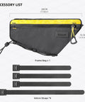 Ride Ready Bike Triangle Frame Bag 1.7L Waterproof Tool And Gear Organizer with YKK Zippers and Velcro Straps displayed