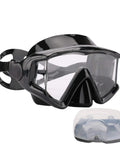 Anti Fog Diving Mask With 180 Degree Field Of View For Adults Dope Snorkel Mask with reinforced lenses, black silicone seal