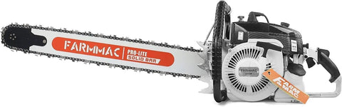 105cc Gas Chainsaw With 42 Inch Alloy Bar Powerhead 6.5HP 4.8KW Pro Heavy Duty Saw For Milling And Tough Timber Side View