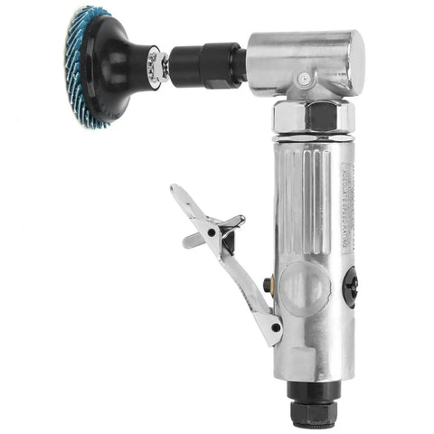 Product image of Badass Workhorse Air Powered Die Grinder With Sleek 90 Degree Bent Shaft, featuring metal construction for precision work.