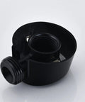 Round Drop Ell Handheld Shower Wall Connector in wrought iron matte black finish, 1/2 inch IPS inlet, replacement part