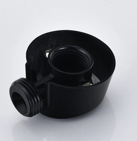 Round Drop Ell Handheld Shower Wall Connector in wrought iron matte black finish, 1/2 inch IPS inlet, replacement part