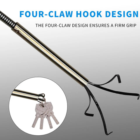 Two Piece Magnetic Pickup Tool Set With 36 Inch Flexible Claw Grabber And Telescoping Magnetic Pickup Stick For Nails Screws Keys And Small Metal Parts 16 Pound Pull Force