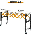 Adjustable Conveyor Roller Stand With Four Smooth Rolling Casters For Infeed And Outfeed, Expandable Gravity Conveyor