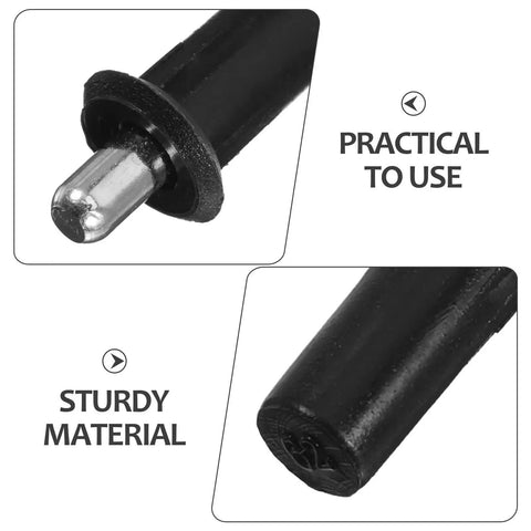 20 Pack Spring Loaded Cabinet Door Repair Pins Kit For Shutters And Hinges, Durable Plastic And Metal Construction, Quiet Operation, No Fuss Installation, Easy Fit For Furniture Hardware, Long Lasting Replacement Pins black spring pin close-up