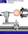 Heavy Duty Wood Lathe Bead-Forming Drill Bit With Spherical Cutter Holder For 12 To 20 Inch Rails on wood lathe, showing precision center alignment.