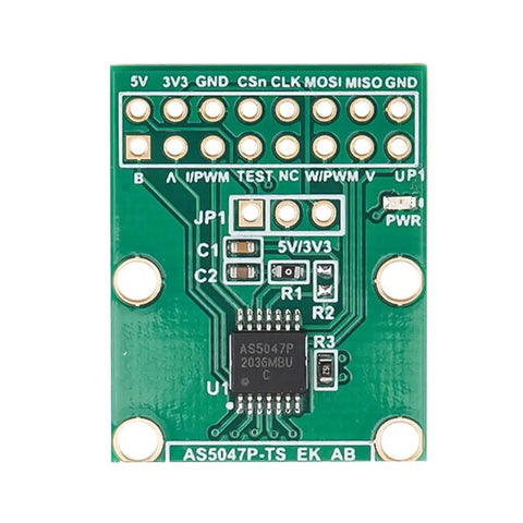 AS5047P Encoder SPI ABI Port PWM Magnetic Encoder Adapter Board Module 3.3V/5V Ready, green circuit board front view
