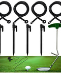 Golf Tee Anchor Kit With 4 Ground Stakes And Durable Bungee Cords Keeps Tees In Place For Consistent Swings No More Lost Tees Includes Stake Puller Tool