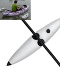 Inflatable Kayak Outrigger Stabilizer Accessory For Paddling Pros, PVC Construction, Secure Ferrule Lock, shown on a kayak in water